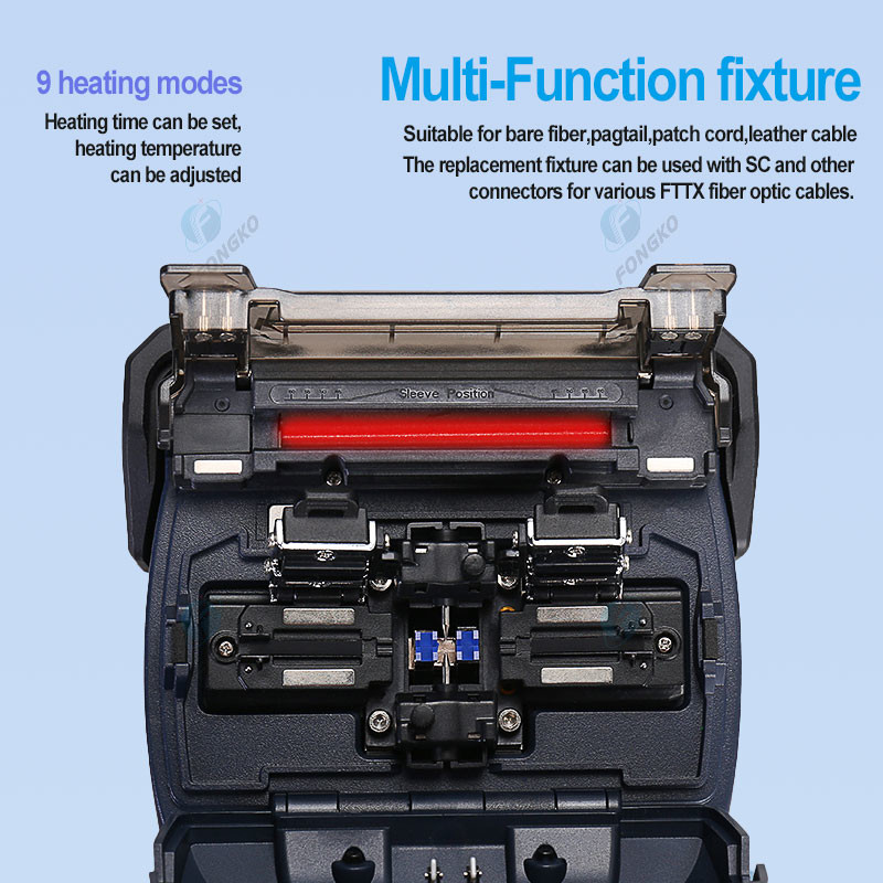 Telecom Network Fiber Fusion Splicer , Fiber Optic Splicing Machine With Box