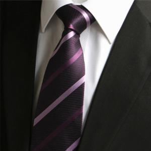 China Customized Company Logo Men's Neck Tie  Fashion Neckties Italian Silk Fancy Stripe Ties on sale