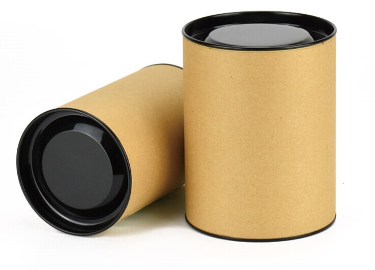 Customised Movable Metal Lid Foil Lining Paper Cans Packaging fOR Food Tea
