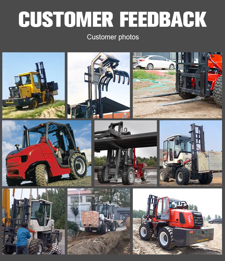 7000 Lbs Seated Automatic Rough Terrain Forklift With 2 In Fork Thickness