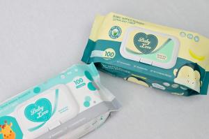 Quality 100% Organic Cotton Baby Cleansing Wipes Super Premium Aloe Vera Vitamin E for sale