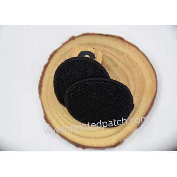 40mm Hooked Velcro Custom Embroidered Patches For Clothing Badges