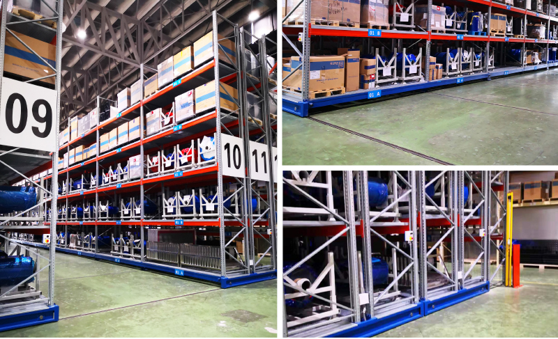 Electric mobile racking system