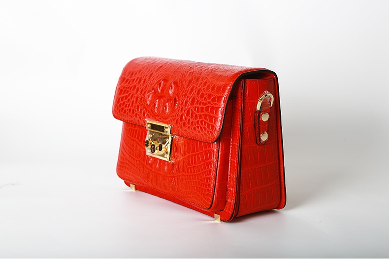 Genuine Crocodile Skin Women Sling Bag Authentic Exotic Alligator Leather Lady Single Shoulder Bag Female Small Purse