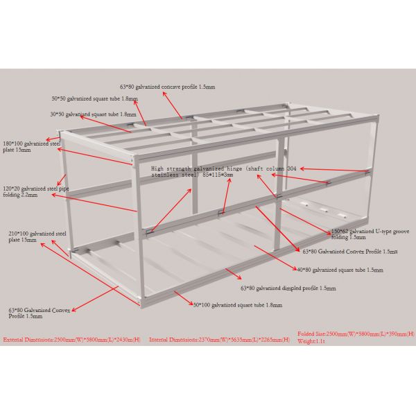Folding Portable Houses frame