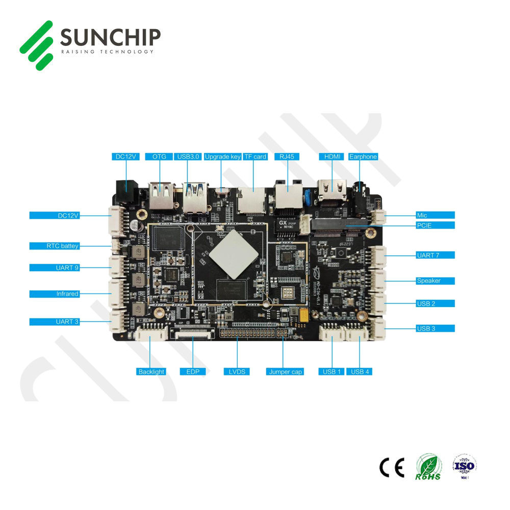 RK3566 PCBA Android Embedded Board With WIFI BT LAN 4G POE Android Development Board
