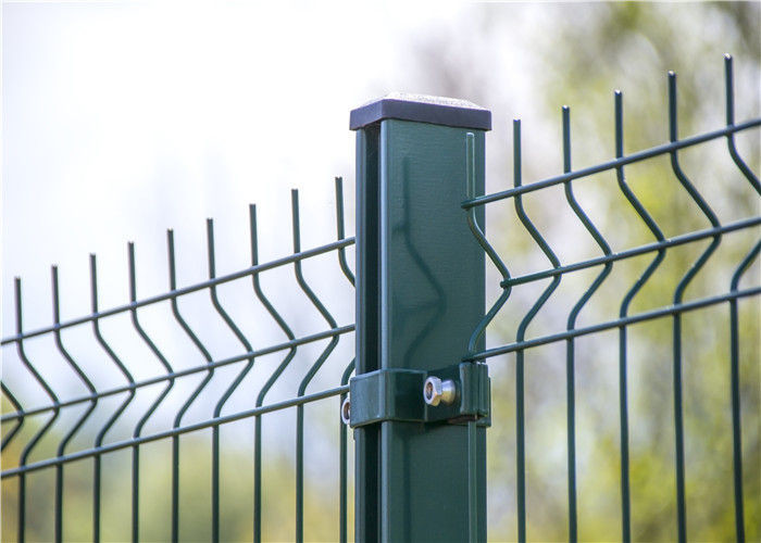 Green Pvc Welded Wire Steel Mesh / Heavy Gauge Welded Wire Fence Acid Resisting