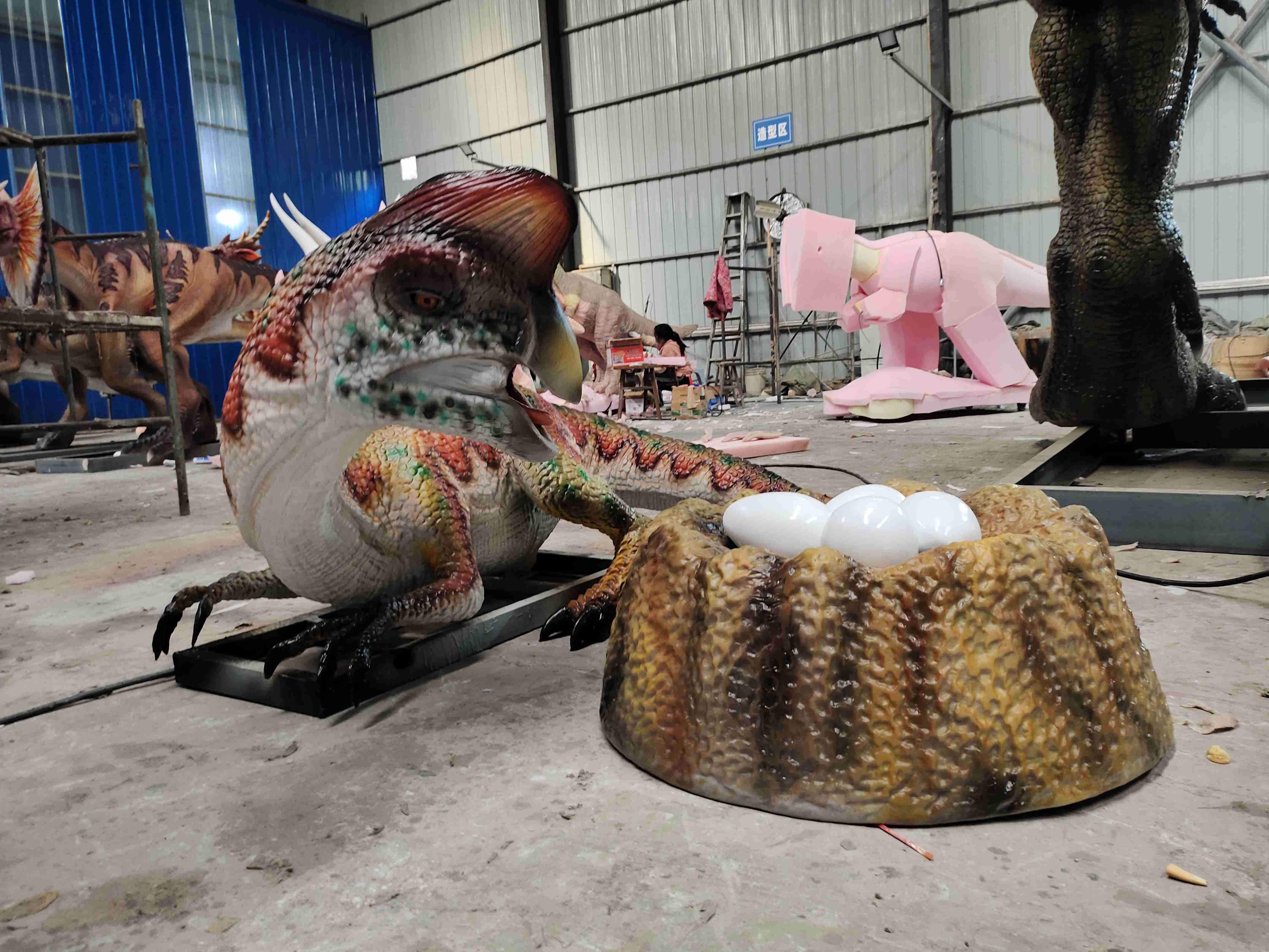 Adult Theme Park Realistic Dinosaur Robot Animatronic Velociraptor