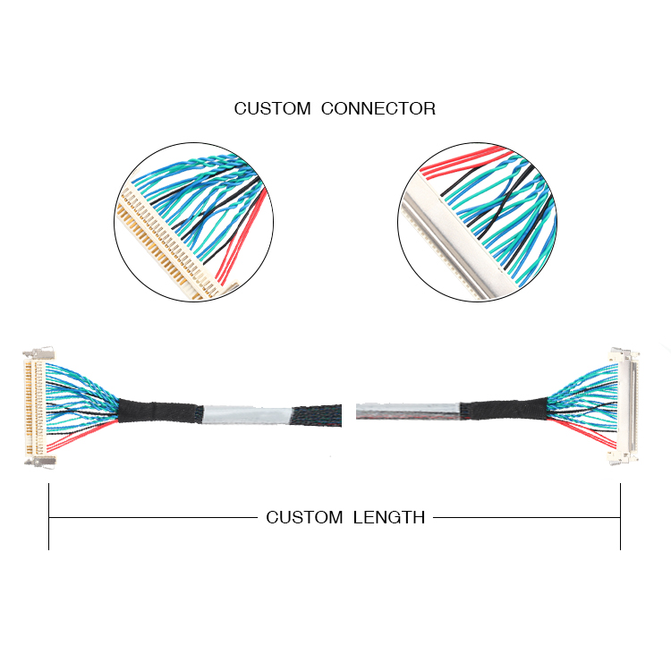 30 pin Lvds EDP Male To Male Cable Jae Fi-X30hl To Fi-X30hl 1.0mm Pitch