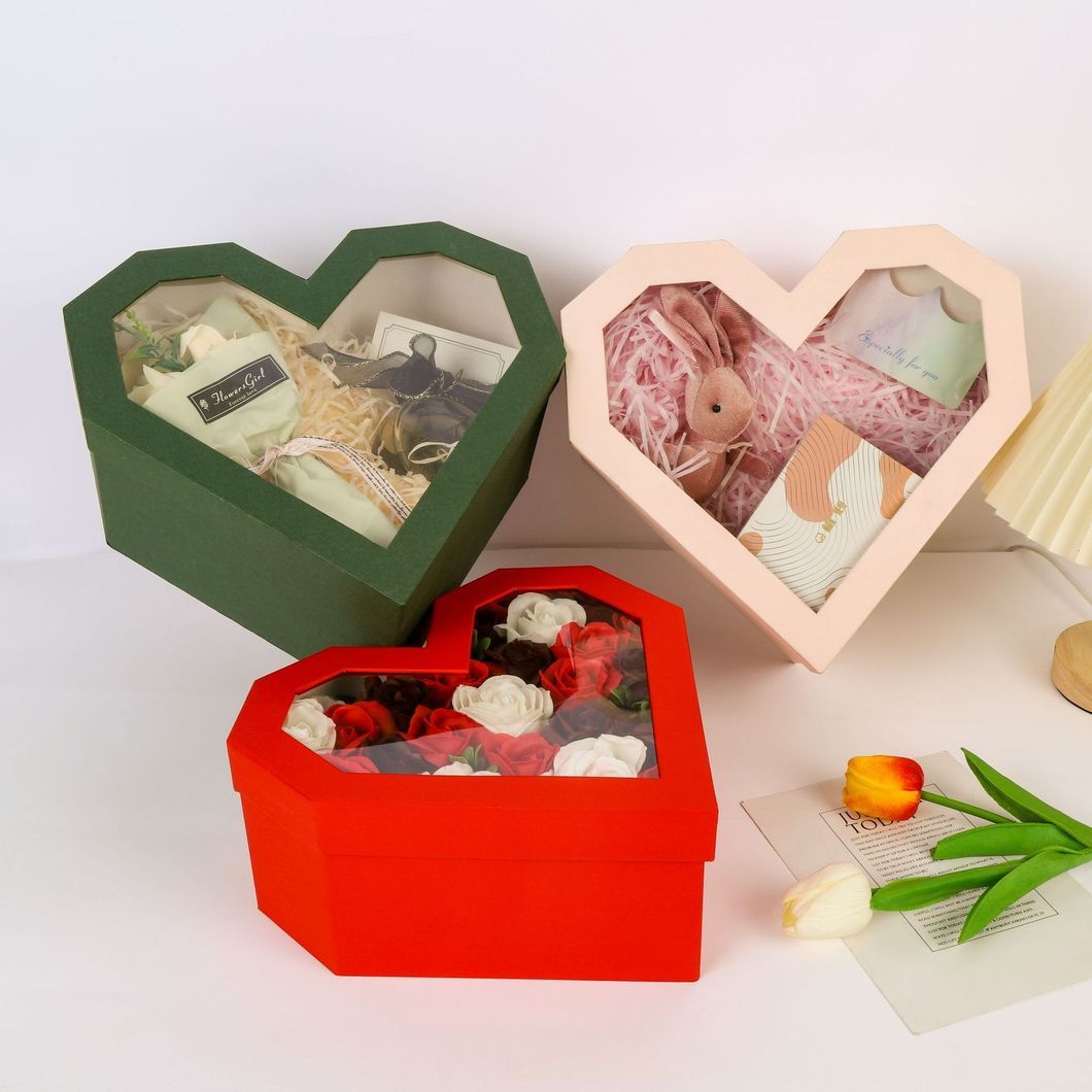 High Quality China Wholesale Custom Logo Printing Heart Shape Wedding Festival Gift Packaging Cardboard Box for Chocolates Cookies Candies Prensents