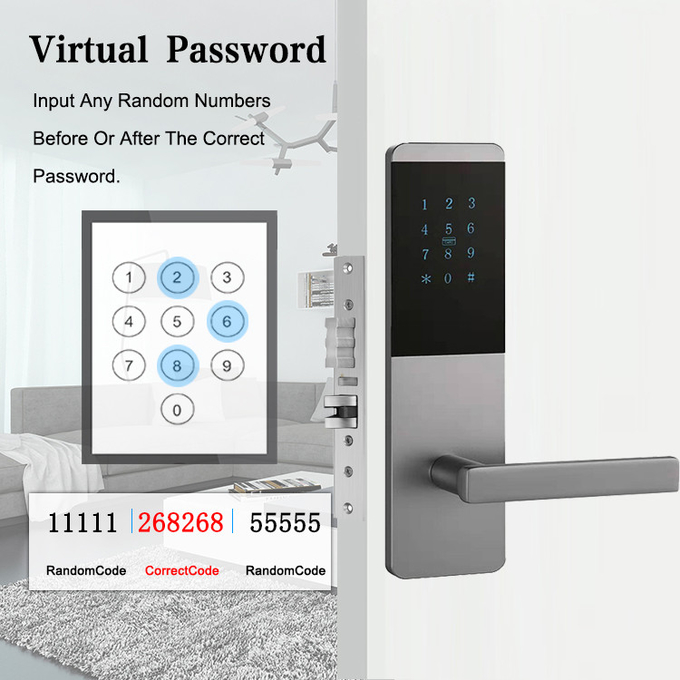 WiFi Digital Intelligent Door lock with Password Code Card Tuya TTlock App Keyless Smart Locks