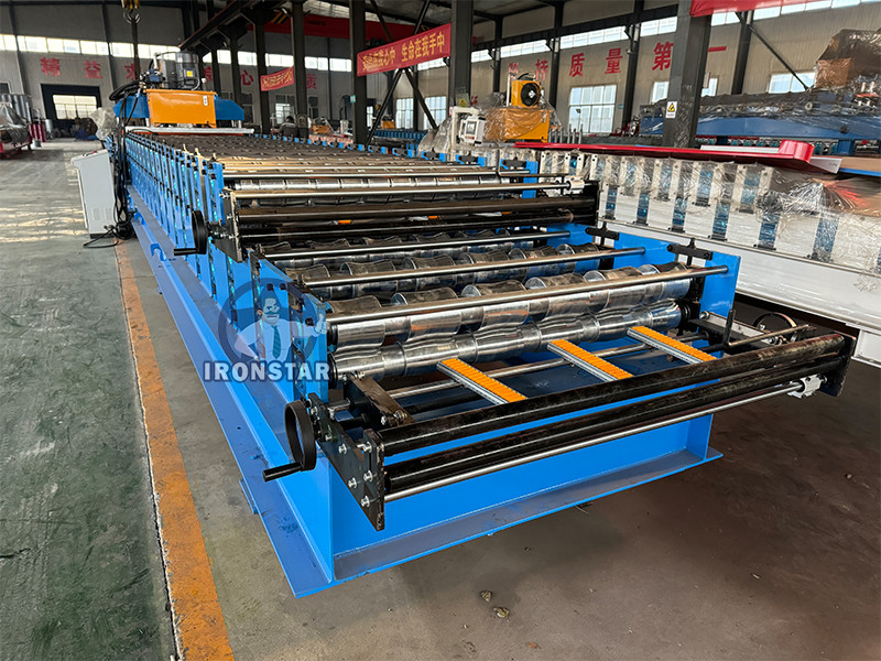 6 rib trapezoidal and glazed tile double layer roll forming machine for Slovakia