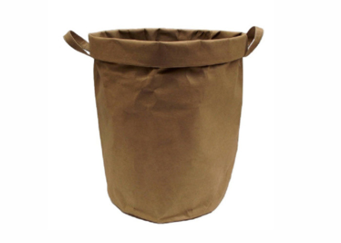 Custom Color Kraft Paper Storage Bags Durable Washable Storage Bags
