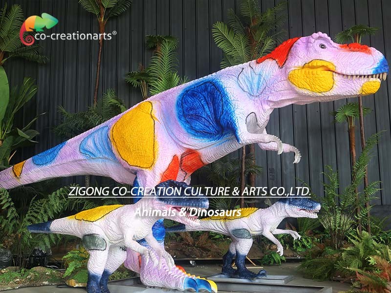 Amusement Park Life Size Animatronic Dinosaur Family Customized Sound