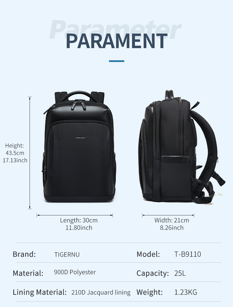 Business Travel Backpacks Anti Theft Waterproof Shockproof Large Capacity 15.6 Inch Laptop Luxury