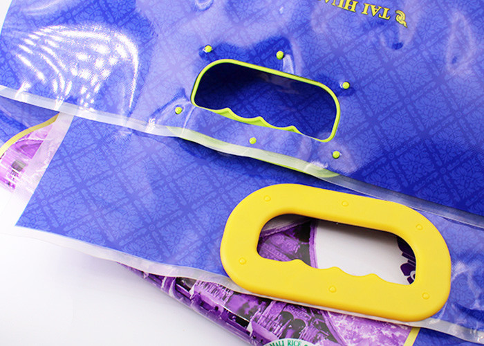 Snap - On Type PP Plastic Bag Handles Multi - Color Packed On 5kg Rice Flour Bags