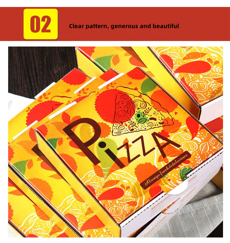 OEM Biodegradable Takeaway Pizza Boxes CMYK 4 Color Offest Printing