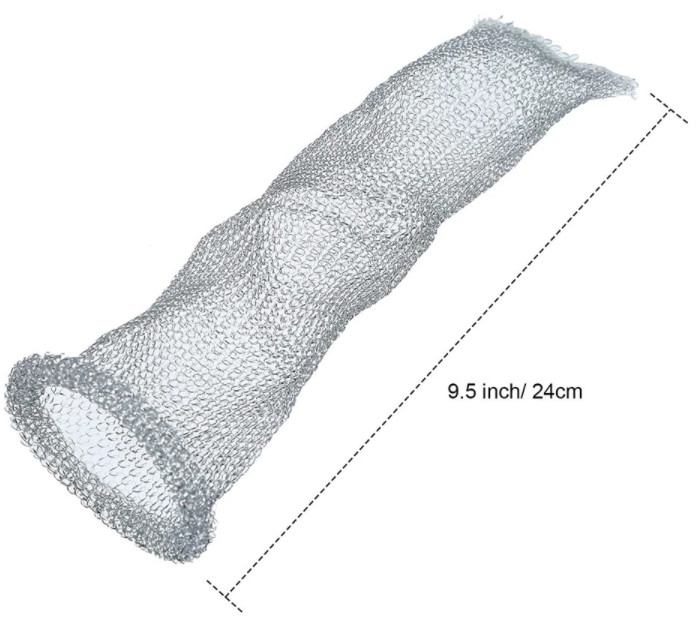 Silver Stainless Steel Knitted Mesh 5ft 10ft Massive Structure Laundry Mesh