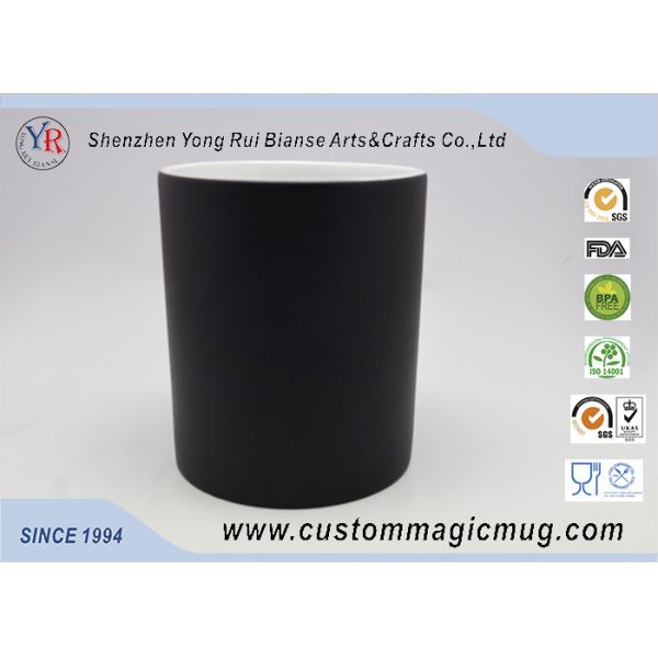 Black Creative Heat Reactive Coffee Mug Changing Color With Heat