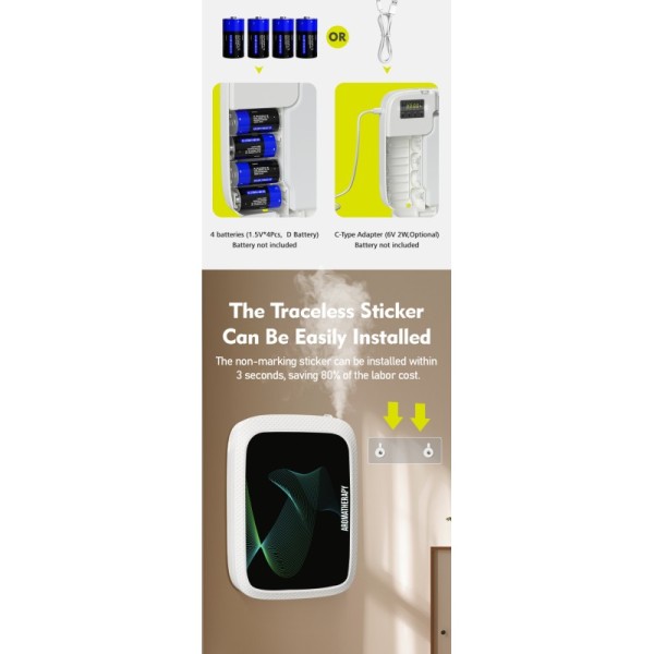 Eco Friendly Aroma Diffusers With Timing Function Commercial Wall Mounted Scent Diffuser