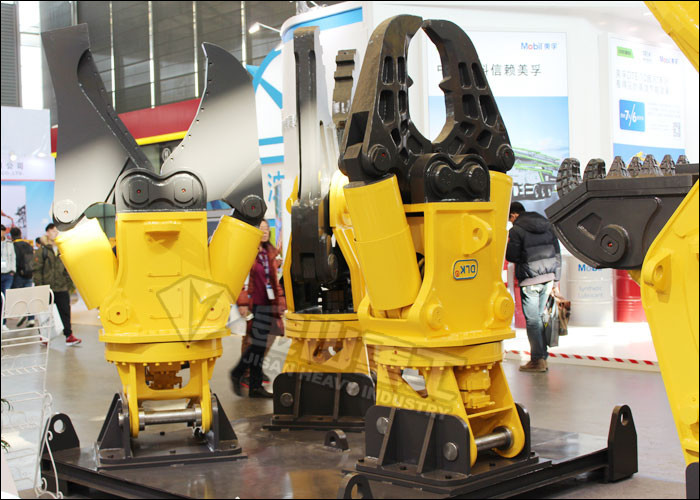 Double Cylinder Excavator Metal Shears 360 Degree Hydraulic Rotation Motor