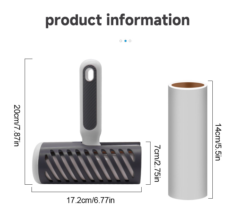 Pet Hair Remover Customized Lint Roller Clothes and Grooming Tools 20*17.2cm Sticky