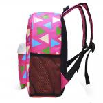 Pink Printing Polyester Kids School Backpacks For Teenage Girls 28*37*12 CM