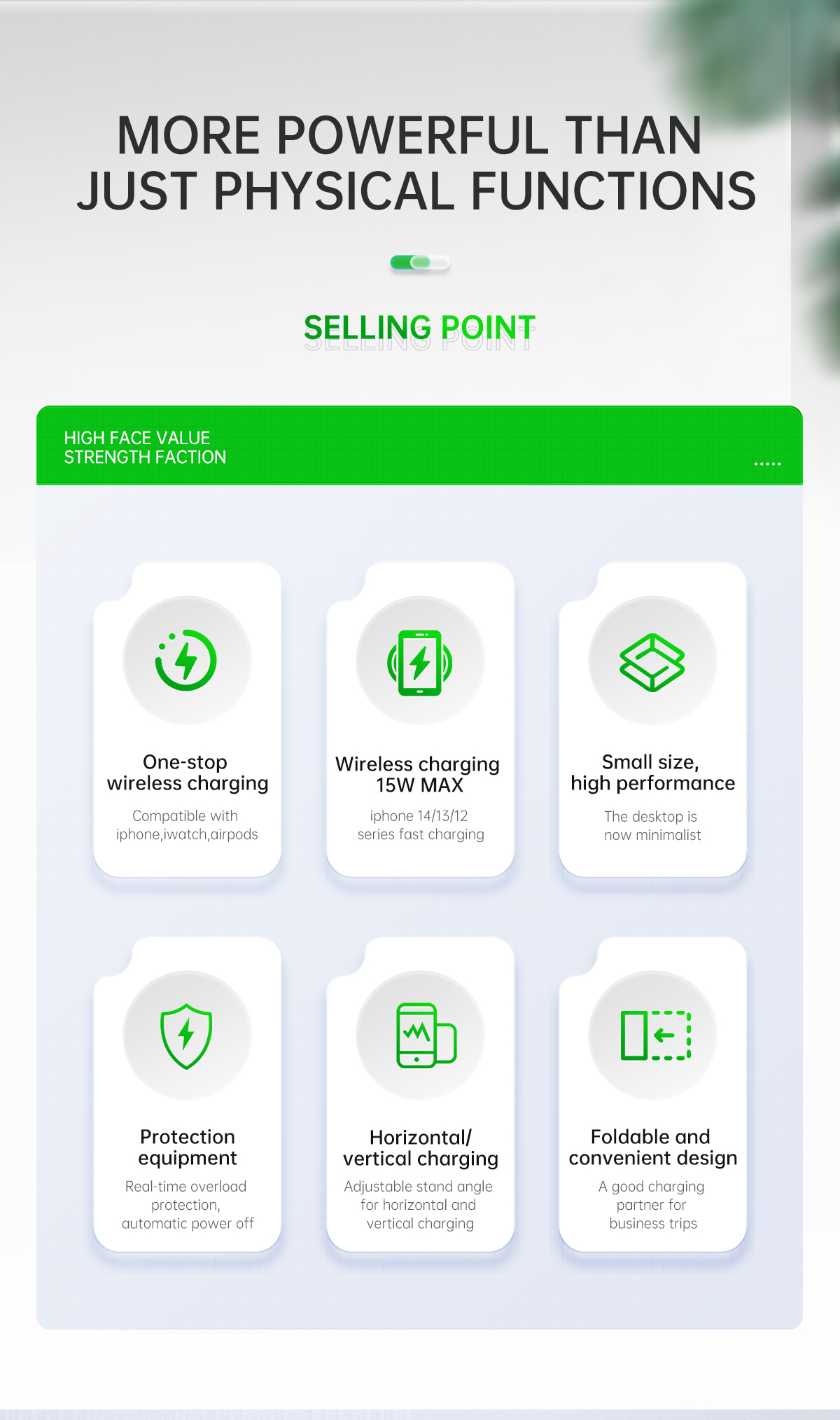 Phone Output 5w Foldable Wireless Charging Pad With Indicator Light