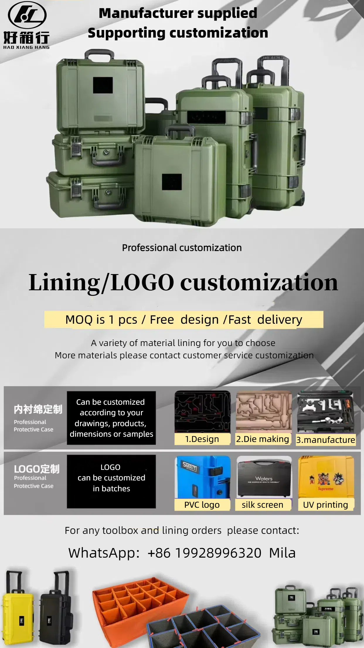 Customizable Options Sturdy Plastic Storage Boxes Portable Tool Case for Screw IP Rating no Black