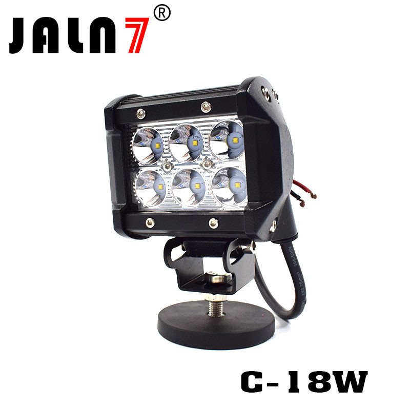 LED Light Bar JALN7 18W CREE Spot Flood Combo LED Driving Lamp Super Bright Off Road Lights LED Work Light Boat Jeep