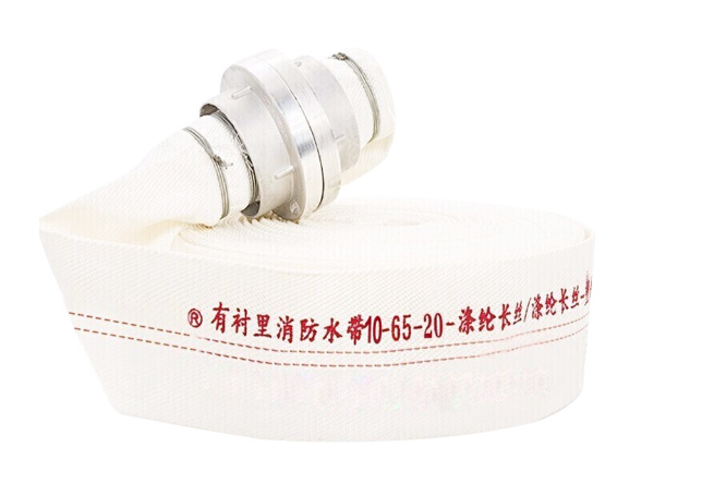 PU Fire Fighting Hose Blue White Red Yellow Polyester Filament Yarn Canvas Hose
