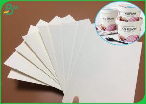 Quality Antifreeze 210gr 230gr PE Coated 1 Side White Bowl Paper For Ice cream paper bowl for sale