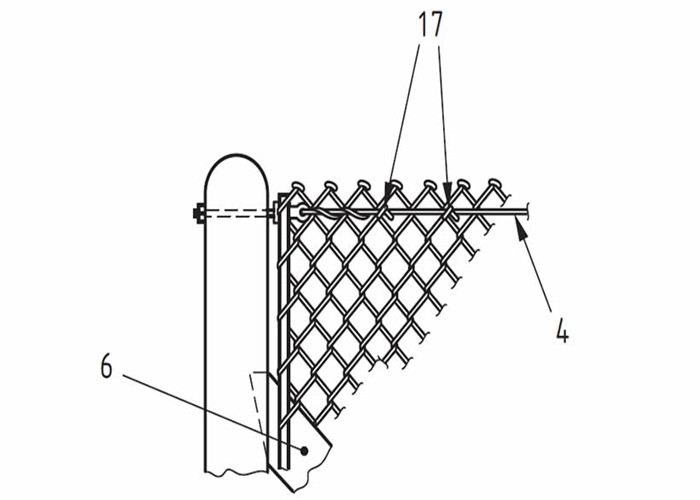 25-100mm Chain Link Wire Mesh / 25m Diamond Chain Link Fence For Garden