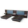 Buy cheap 5 Star Hyatt Bed Luxury Hotel Bedroom Furniture With Zebra Wood Veneer And Power from wholesalers