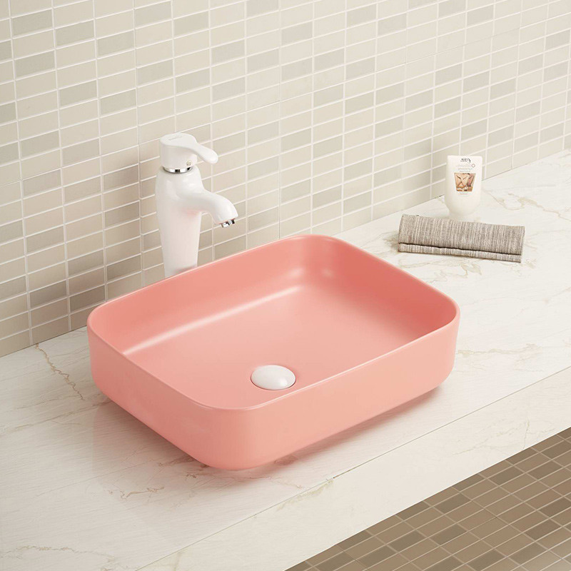 15 Inch Vessel Ceramic Bathroom Sink Bowl Stain Resistant Hand Wash White