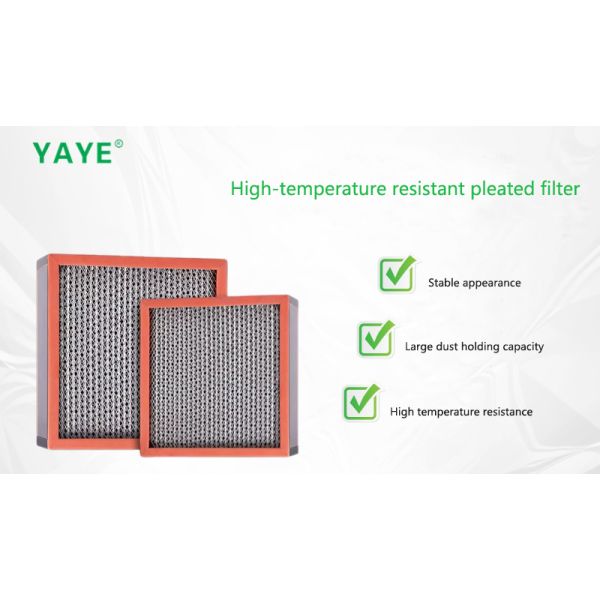 Rectangular High Temperature Air Filter Offering 99.99 Efficiency and Long Service Life 12 to 18 Months for Air Filtration