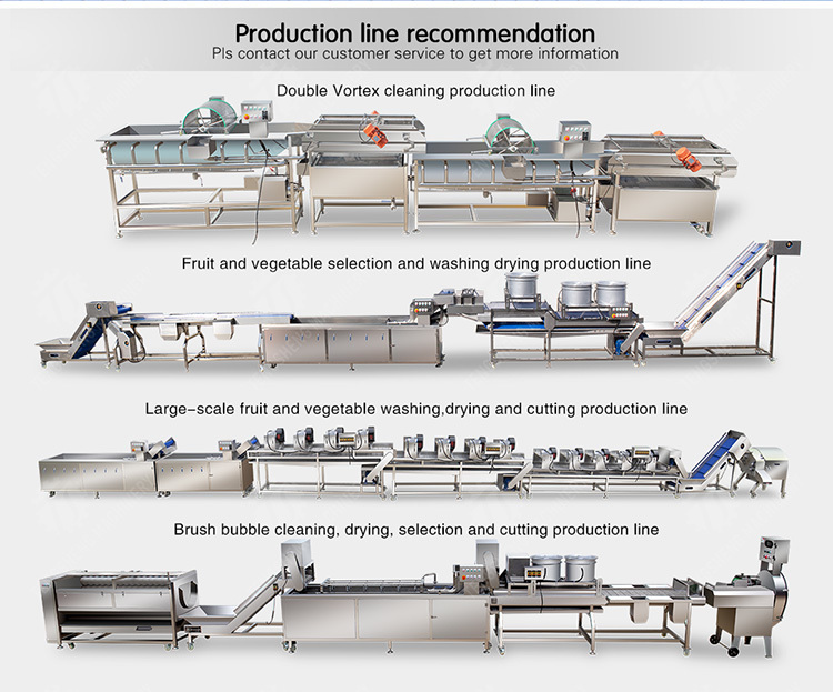 Fruit and vegetable roller bubble washing and air-drying picking line Fruit Vegetable FOOD processing production Machine
