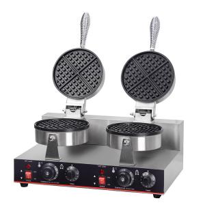 Quality Temperature Controlled Waffle Making Machine Double Head Stainless Steel Waffle Makers for sale