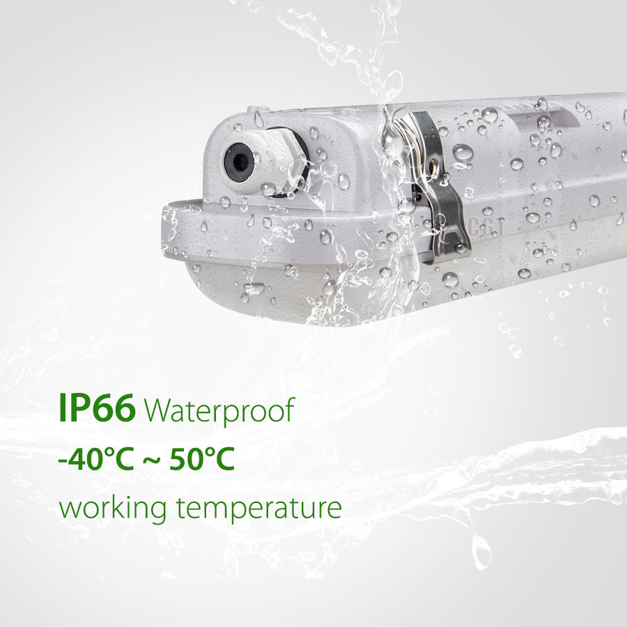 Multi-Power Adjustable LED Tri-Proof Light Emergency Lighting for Factories, Warehouses, and Garages