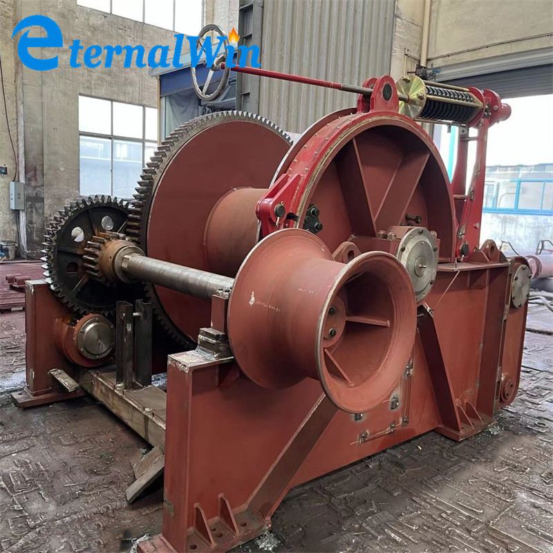 30 Ton Marine Hydraulic Winch Wire Rope 230 Volt Single Drum Hydraulic Mooring Winch