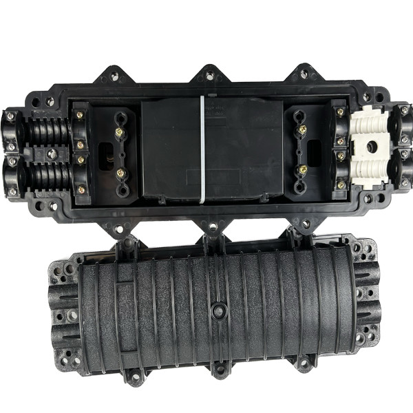 Factory price Horizontal fiber optic splice closure 2 in 2 out full equipped