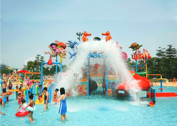 Construction Play House Fiberglass Water Park Equipment