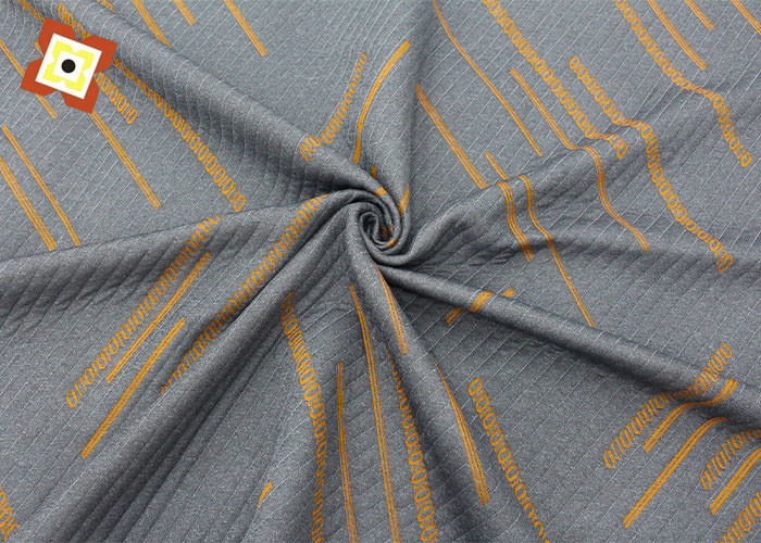 Guangzhou wholesale Stretch Pillow Mattress Quilting Fabric Knitting Jacquard Air Layer Modal Grey mattress fabric