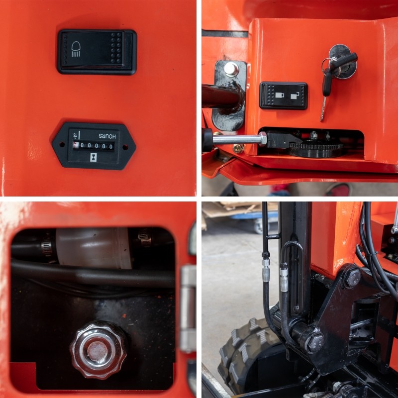 Ht15 Mini Excavator Crawler Digging Bucket System Pressure 9mpa