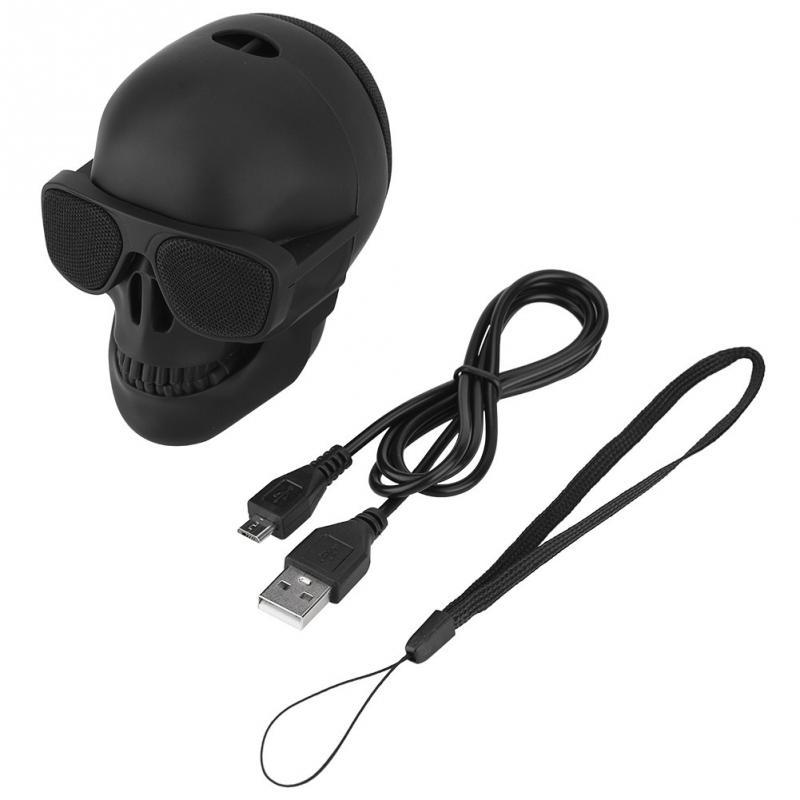 Ghost Head Skull Design Bluetooth Speakers Heavy Bass USB Private Model 500mAh Battery