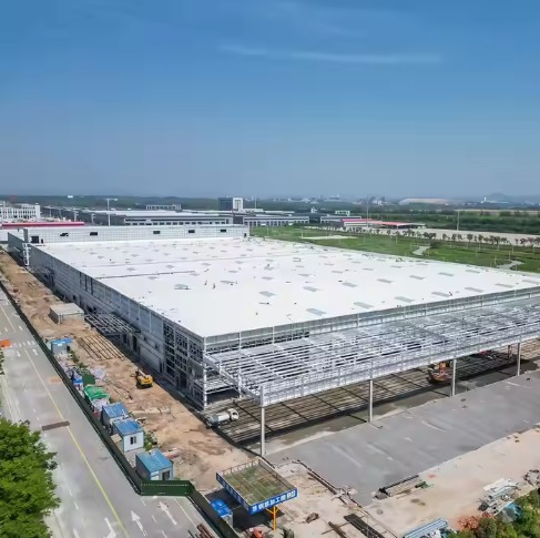 Large Scale Multi Span Steel Buildings Assembly Plant Logistics Center