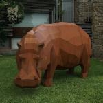 Large Rust Moose Corten Steel Sculpture Metal Abstract Art Animal Deer Elk