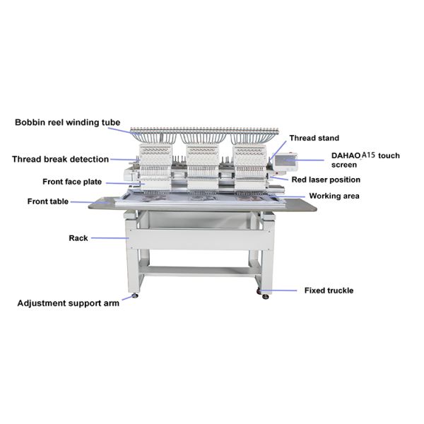 Automatic Computerised Embroidery Machine For Sweaters 4 Head Caps Screen
