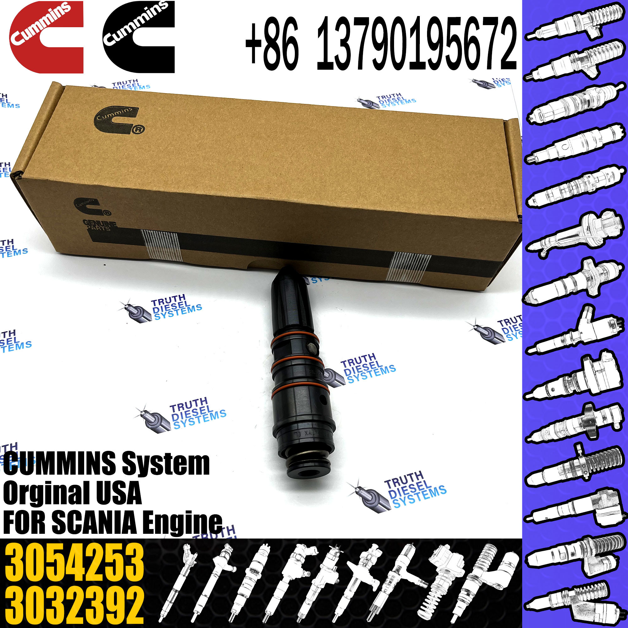 Remanufactured made in China new Engine Diesel Fuel Injector 3054218 3054253 3032392