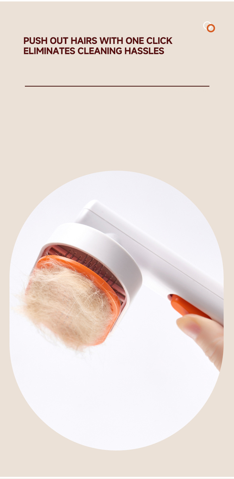 Pet Dog Brush Hair Removal Grooming Tools Cat One-Button Slicker Self Cleaning Comb